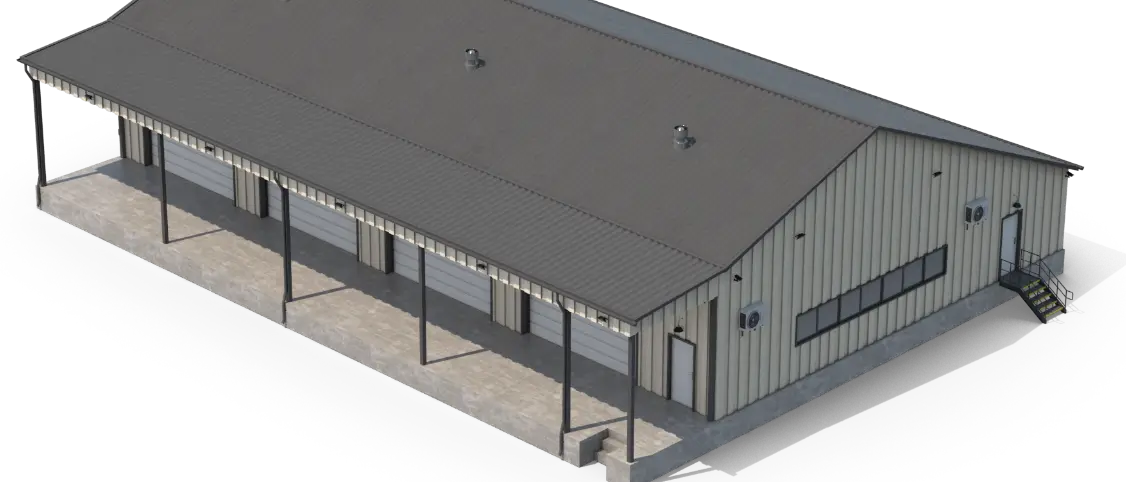 ミラサーモフィルムの施工された工場・倉庫の完成イメージ
