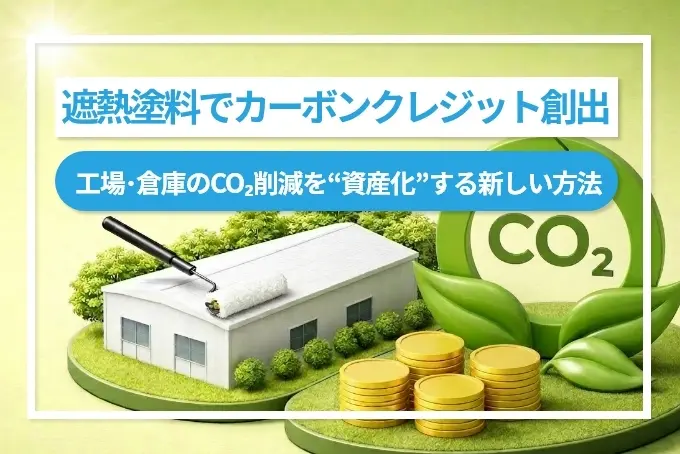 遮熱塗料でカーボンクレジットを創出！ 工場・倉庫のCO₂削減を“資産化”する新しい方法